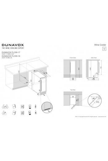 Dunavox DAUF-19.58B integroitava viinikaappi 58 L