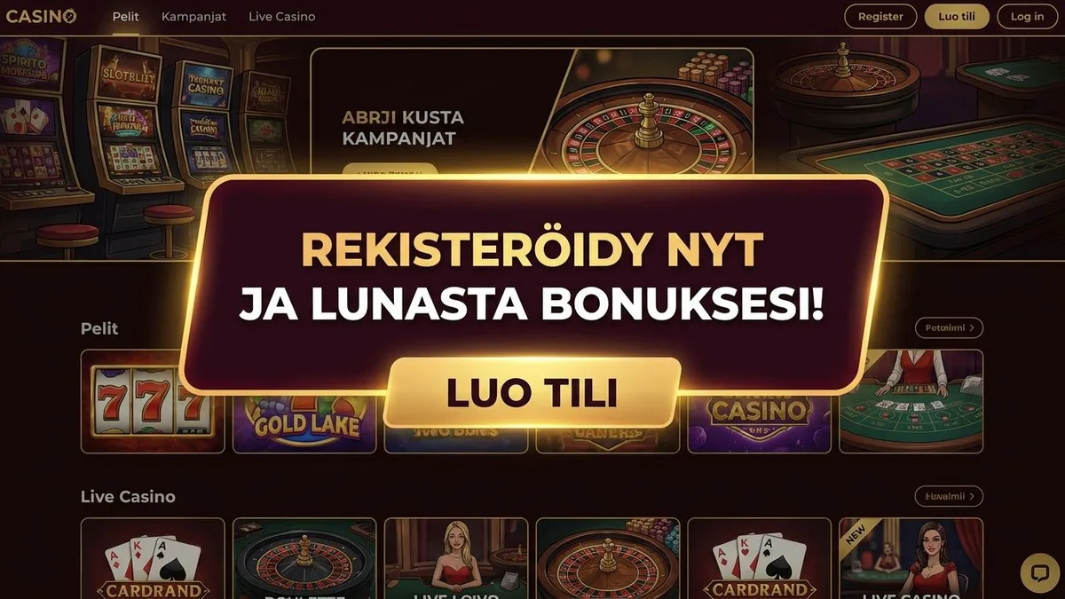 Rekisteröidy bonuksella